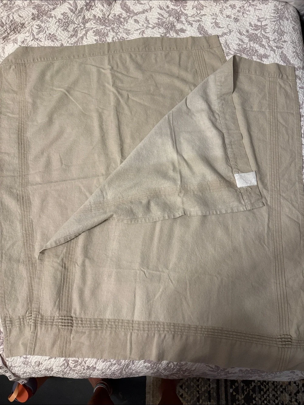 Neutral Beige Curtain Panel - Soft Textured Drapery